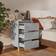 vidaXL Solid Wood Concrete Grey Sängbord 35x40cm