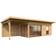 Palmako Attefallshus Andrea 17.1 m² Slide Plus Brun (Byggnadsarea )