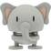Hoptimist Soft Elephant Lille Grey Small Dekorationsfigur