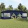 vidaXL Party Tent with 12 Sidewalls Blue 8x4 m