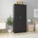 vidaXL Engineered Wood Black Wardrobe 90x200cm