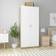vidaXL Engineered Wood White/Sonoma Oak Wardrobe 90x200cm