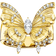 Thomas Sabo Cocktail Butterfly Paradise Ring - Gold/Transparent
