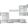 vidaXL 242573 Black/White TV Bench 240x195cm 4pcs