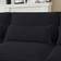 Mercer41 Gracia Black Sofa 144.5" 4 Seater