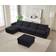 Mercer41 Gracia Black Sofa 144.5" 4 Seater