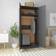 vidaXL Engineered Wood High Gloss Grey Garderob 90x200cm