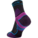 Bridgedale Women's Lightweight T2 Merino Sport 3/4 Crew Socks - Charcoal/Purple