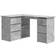 vidaXL Corner Concrete Grey Schreibtisch 100x145cm
