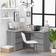 vidaXL Corner Sonoma Grey Writing Desk 100x145cm