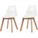 vidaXL 244771 White Køkkenstol 82cm 2stk