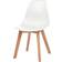 vidaXL Plastic White Kitchen Chair 82cm 2pcs