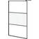 vidaXL Paroi De Douche 115x195 cm Verre ESG Dépoli Noir 1150x1950mm
