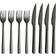aida Raw Black Cutlery Set 8pcs