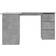 vidaXL Corner Concrete Grey Schreibtisch 100x145cm