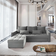 Masseno KOS PIK Light Grey Sofa 220cm 3-Sitzer