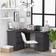 vidaXL Corner Gray Writing Desk 100x145cm