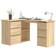 vidaXL Corner Sonoma Oak Writing Desk 100x145cm