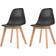 vidaXL Plastic Black Kitchen Chair 82cm 2pcs