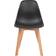 vidaXL Plastic Black Kitchen Chair 82cm 2pcs