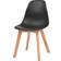 vidaXL Plastic Black Kitchen Chair 82cm 2pcs