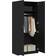 vidaXL Engineered Wood Black Oak Wardrobe 90x200cm