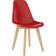 vidaXL Plastic Red Kitchen Chair 82cm 2pcs