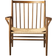 FDB Møbler J82 Smoked Oak/Natural Wicker Loungestol 82cm