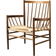 FDB Møbler J82 Smoked Oak/Natural Wicker Loungestol 82cm