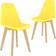 vidaXL Plastic Yellow Kitchen Chair 82cm 2pcs