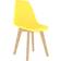 vidaXL Plastic Yellow Kitchen Chair 82cm 2pcs
