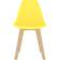 vidaXL Plastic Yellow Kitchen Chair 82cm 2pcs