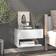 vidaXL 810965 High Gloss White Sängbord 29.5x46cm