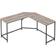 Vasagle L-Shaped Computer Heathered Grey/Ink Black Writing Desk 149x149cm