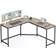 Vasagle L-Shaped Computer Heathered Grey/Ink Black Writing Desk 149x149cm