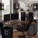 Vasagle L-Shaped Computer Rustic Brown/Ink Black Skrivbord 149x149cm