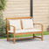 vidaXL Brown 110 x 64 x 76.5 cm Solid Teak Garden Bench