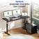 Flexispot Adjustable L-Shaped Electric Desk Sit Stand Black Writing Desk 70x160cm