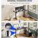 Flexispot Adjustable L-Shaped Electric Desk Sit Stand Black Writing Desk 70x160cm