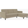 Dorel Home Chaise Presley Cappuccino Sofa 213cm 3-Sitzer