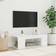 vidaXL Cabinet Led Light High Gloss White TV-bord 90x30cm