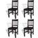 vidaXL 241517 Dark Brown Kitchen Chair 86cm 4pcs