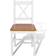 vidaXL 241513 White/Natural Kitchen Chair 86cm 4pcs
