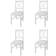 vidaXL 241511 White Køkkenstol 86cm 4stk