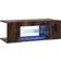 vidaXL Cabinet Led Light Smoked Oak TV-bord 90x30cm
