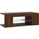 vidaXL Cabinet Led Light Brown Oak TV Bench 90x30cm
