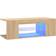 vidaXL Cabinet Led Light Sonoma Oak TV-bord 90x30cm