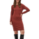 Vila Modala Long Sleeved Short Dress - Rust Red