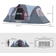 OutSunny 5-6 People Tunnel Tent - Grey