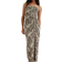 H&M Draped Mesh Strappy Dress - Beige/Patterned